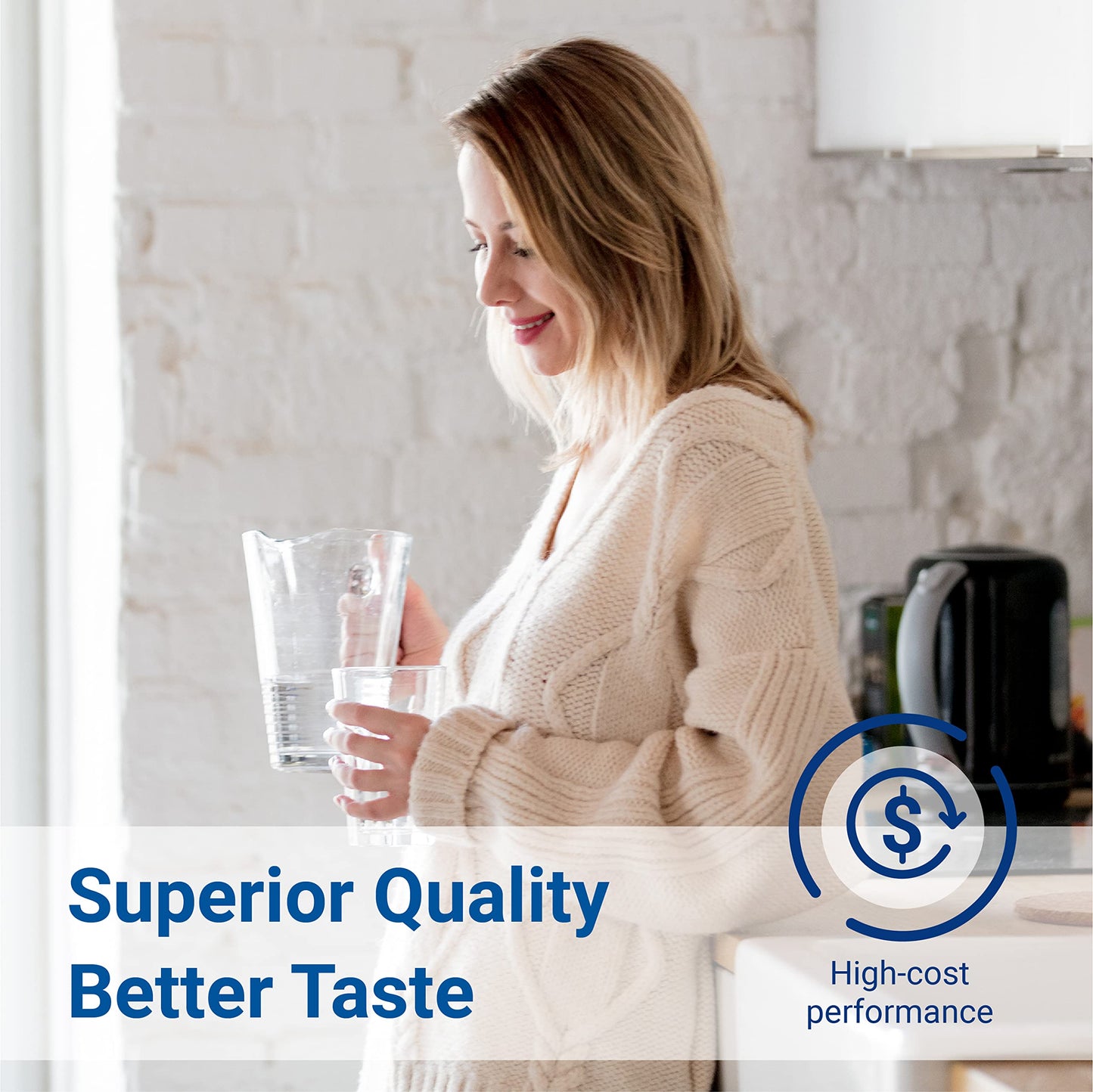 AQUACREST 644845 refrigerator water filter compatible with Bosch Ultra Clarity 644845, fits Siemens Bosch Neff 740560 9000077104.