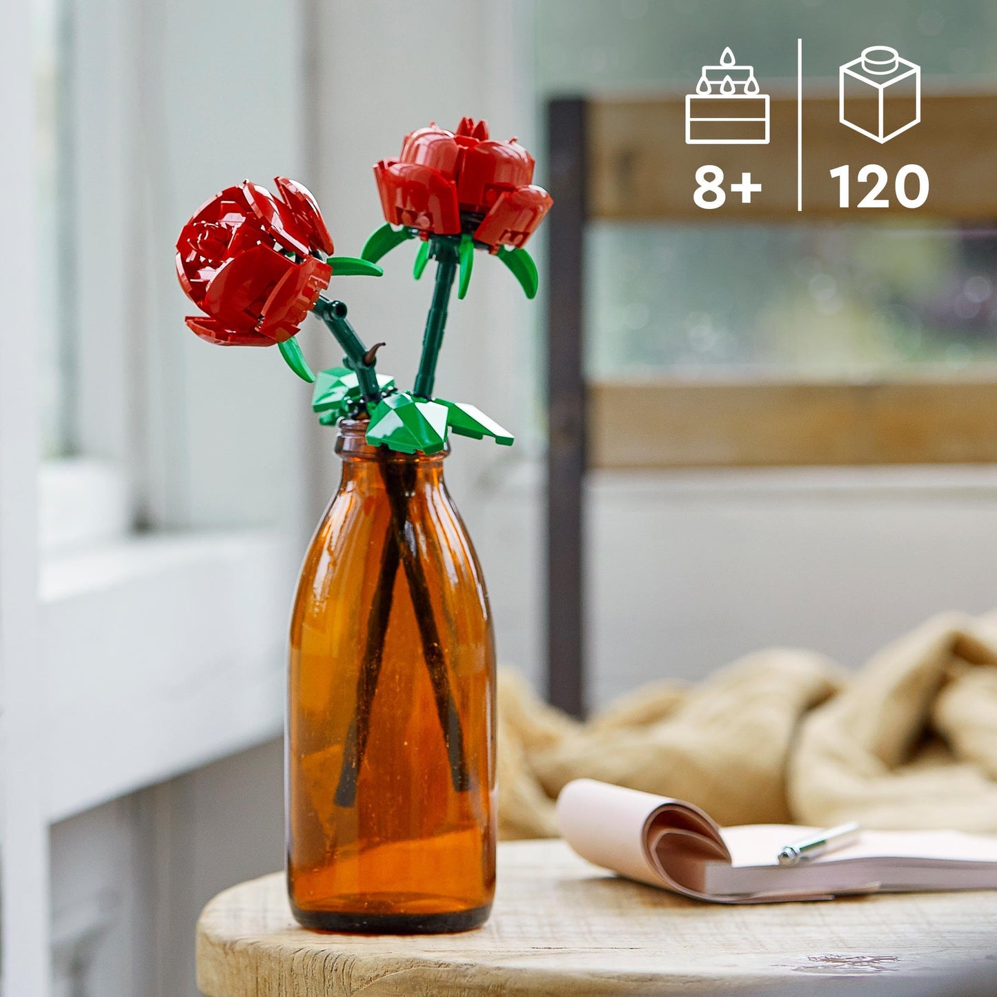 LEGO Creator Roses, artificial flower set, compatible with bouquets & 40747 Creator Daffodils, artificial flower set for kids.
