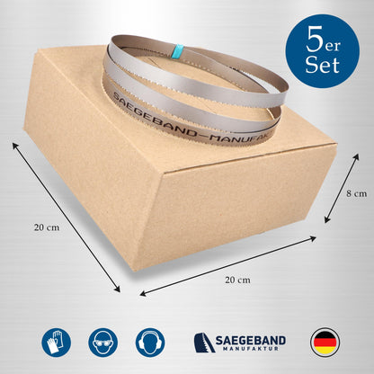 5-pack Premium M42 HSS Bimetal Band Saw 1335 x 13 x 0.65 mm with 8/12 TPI - band saw blade - blade for metal, steel, aluminum, non-ferrous metals, lightweight alloys