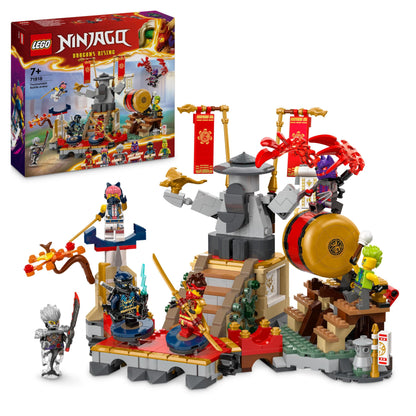 LEGO NINJAGO Tournament Arena Adventure Toy for Kids, Ninja set with 6 minifigures, collectible building set, birthday gift for boys and girls 7+ years old 71818