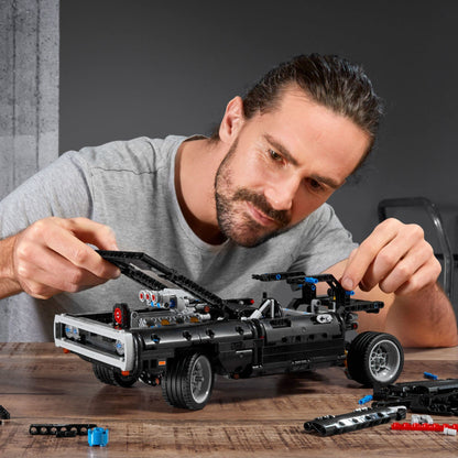 LEGO 42111 Technic Dom's Dodge Charger, Fast and Furious model car building set for boys, girls, men, and women. Iconic collector's set.