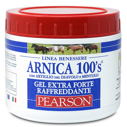 ARNICA 100'S - Arnica for horses, cooling gel Extra Forte by Pearson [500ml]. Arnica Gel Forte, cream with devil's claw and menthol. Regenerating and relaxing ointment.