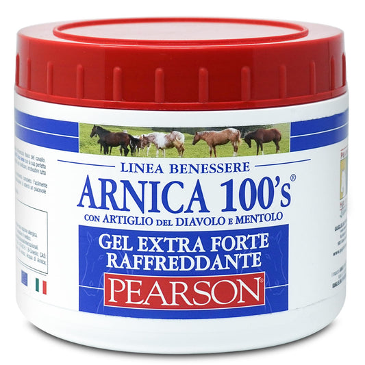 ARNICA 100'S - Arnica for horses, cooling gel Extra Forte by Pearson [500ml]. Arnica Gel Forte, cream with devil's claw and menthol. Regenerating and relaxing ointment.