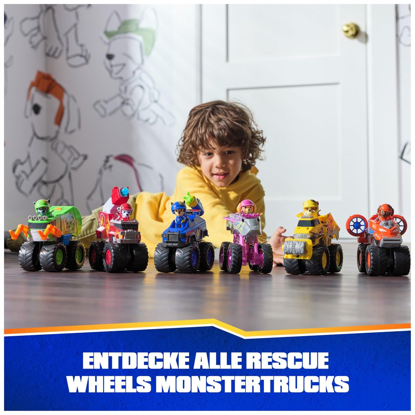 PAW Patrol Rescue Wheels - Zuma's Monster Truck Vehicle with missile launch and Zuma figure, toy for children ages 3 and up.