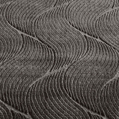 Taracarpet short pile Boho Scandi polyester carpet in 3D look, washable, easy to care for and sturdy. Ideal for living room, bedroom, and children's room, can also be used as a bath mat. Anthracite Dune 200x290 cm.
