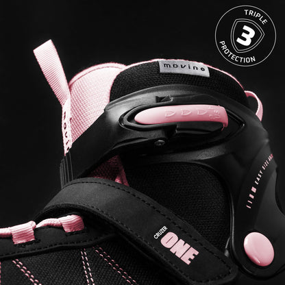 Movino Inline Skates | Cruzer One | Adjustable Roller Skates | Inline Skates for Women Girls Boys | Inline Skates for Kids & Adults | Inline Skates with Large Wheels 72 mm | Kids Inline M (34-37)