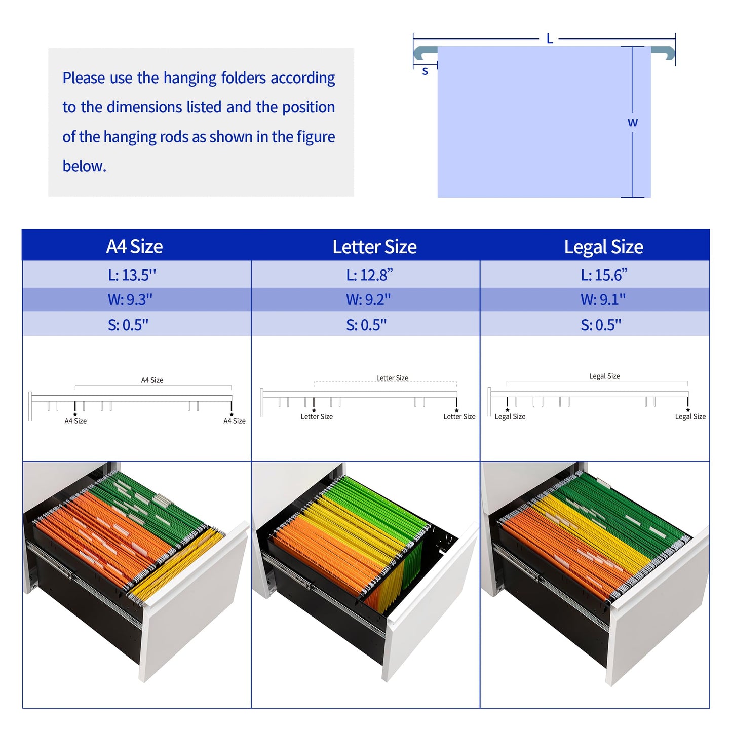 LVSTEEL rolling file cabinet, fully assembled with lock, under desk metal cabinet for home office, mobile printer stand for A4/files.