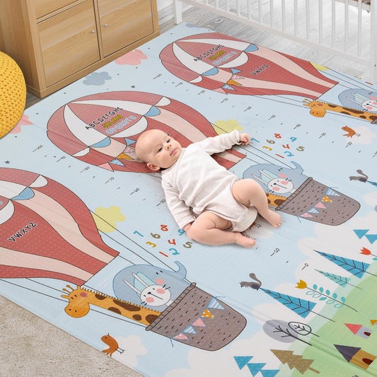 Baby crawling mat, 200x180x1cm, XXL, baby play mat, non-toxic odorless XPE foam base, kids mat non-slip waterproof on both sides, easy to clean, foldable baby crawling mat, baby gift.