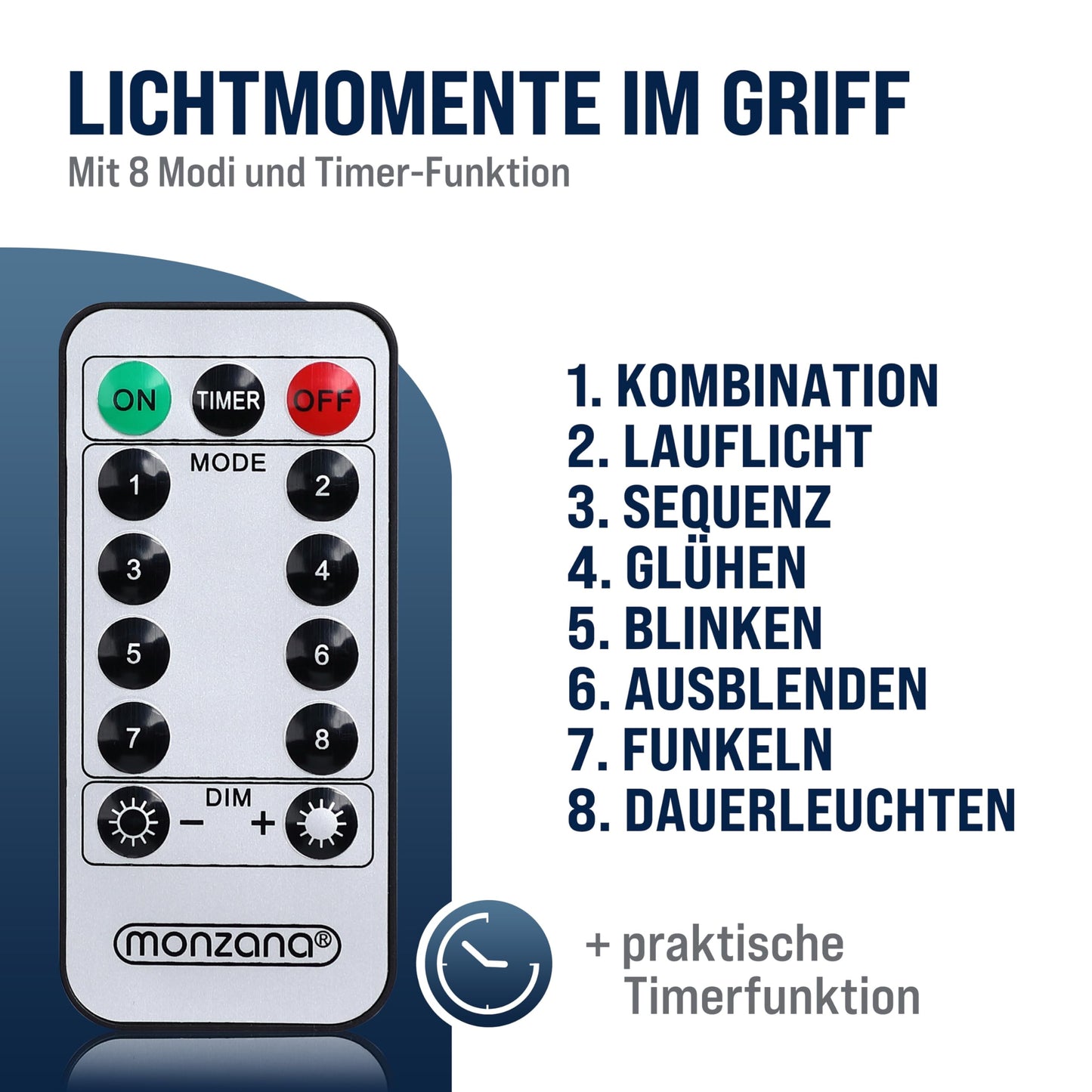 MONZANA® 200 LED string lights 20m Christmas tree outdoor indoor timer 8 modes dimmable remote control IP44 window decoration Christmas lighting cool white