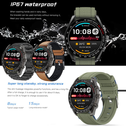 Men's smartwatch with phone function, 1.39" DIY HD full touchscreen watch fitness tracker 123 sports modes activity tracker IP68 wristwatch with sleep monitor pedometer for Android iOS (Black)