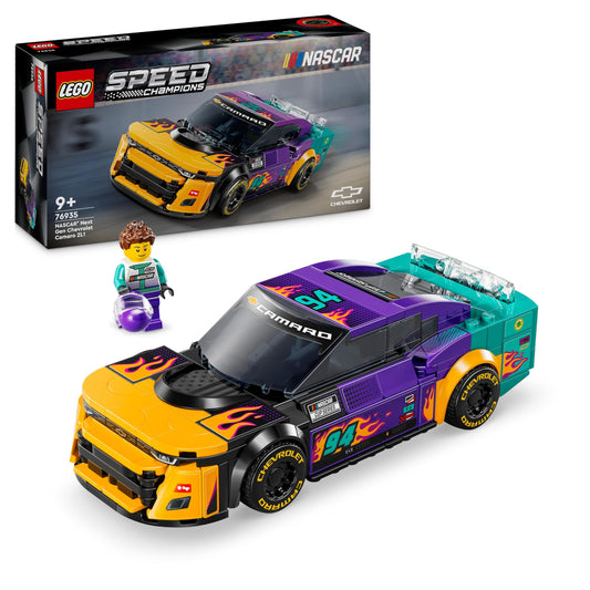 LEGO Speed Champions NASCAR Next Gen Chevrolet Camaro ZL1 toy car; Build and play set with race car; Gift for boys and girls aged 9 and up 76935