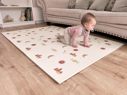 LITTLE LEMON - Stylish Play Mat Moon | Extra Large Puzzle Mat 180x120 cm | XL Pieces 62 cm | BPA and Toxin-Free Baby Crawling Mat