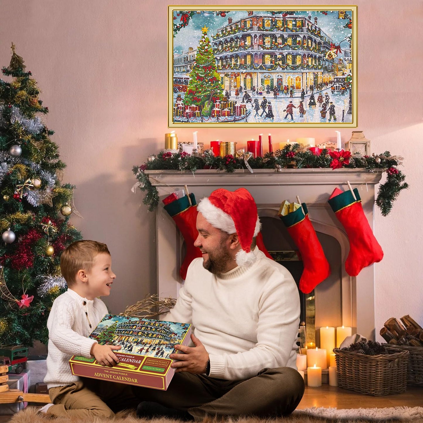 Puzzle Advent Calendar 2024 for kids and adults - 24 days Christmas calendar countdown with 1008 pieces Christmas puzzles, Christmas gifts for boys, girls, women, and men.
