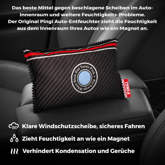 PINGI Dehumidifier for car and home, reusable dehumidifier bags 2 x 350 g. Silica gel fights moisture, condensation, odors. Leak-proof. Dehumidifier for homes and vehicles.