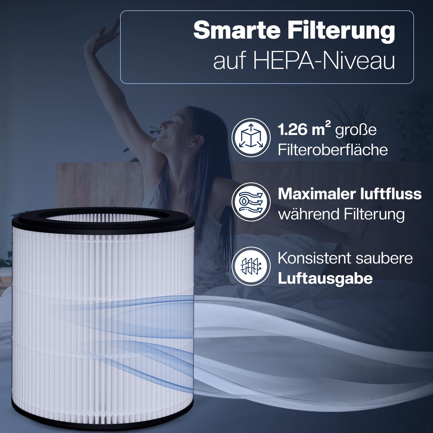 2 HEPA filters for Philips air purifier [AC0820, AC0819] - replaces FY0194/30 - Replacement filters for clean air & allergy sufferers.