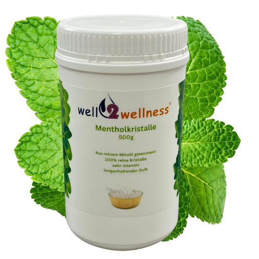 Sauna - Ice crystals/Menthol - Crystals in a 500g jar - made from 100% pure peppermint oil