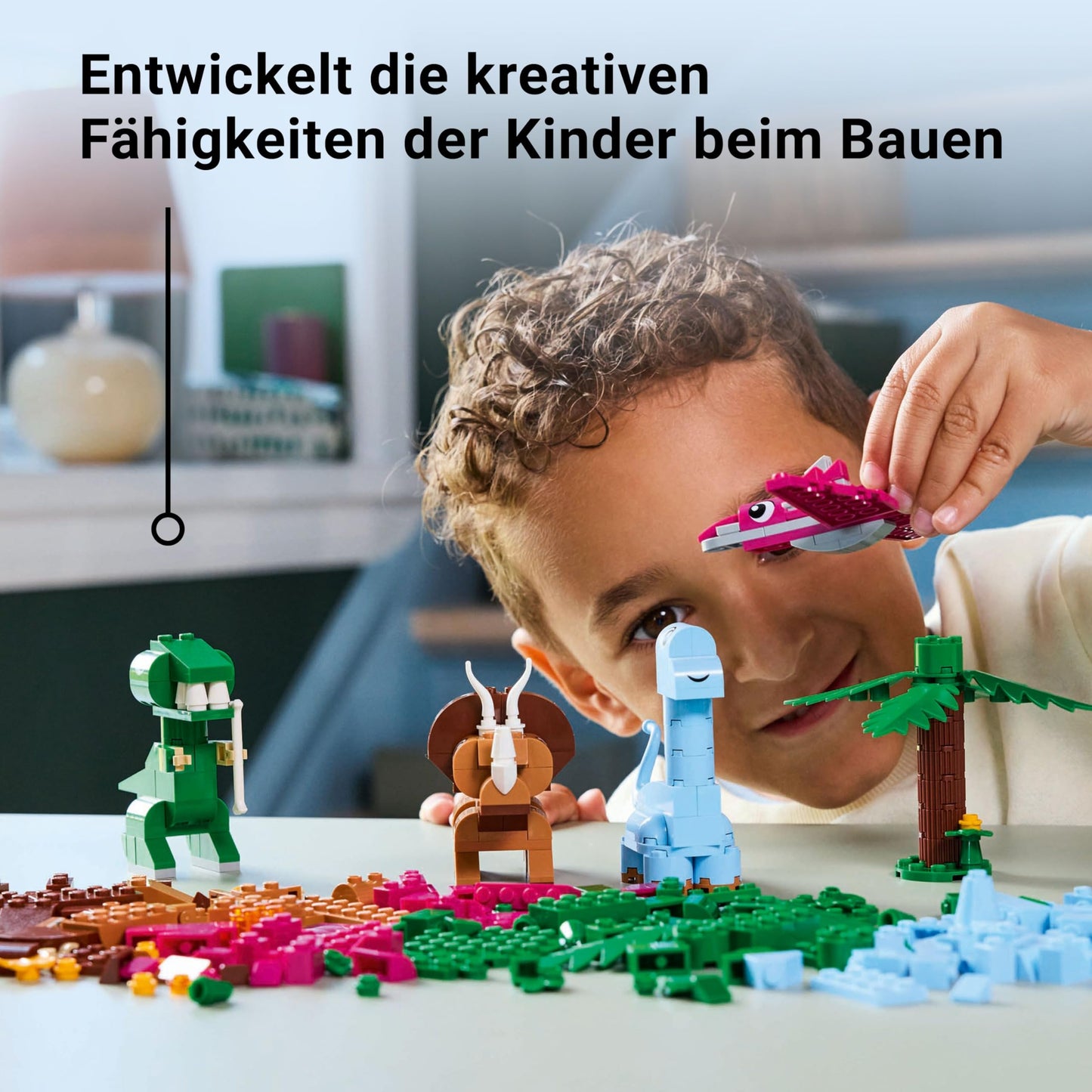 LEGO Classic Creative Dinosaurs, building set with models and animal figures made of bricks, imaginative play experience, gift for boys and girls aged 5 and up, includes T.Rex and Triceratops 11041