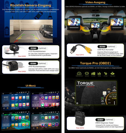 8-Core [4G+64G] Android 12 car radio for VW Golf Passat Jetta Polo Sharan Touran Tiguan T5 GPS navigation Carplay Android Auto DSP Bluetooth 5.0 A2DP DVB-T2 WiFi DAB+ IPS