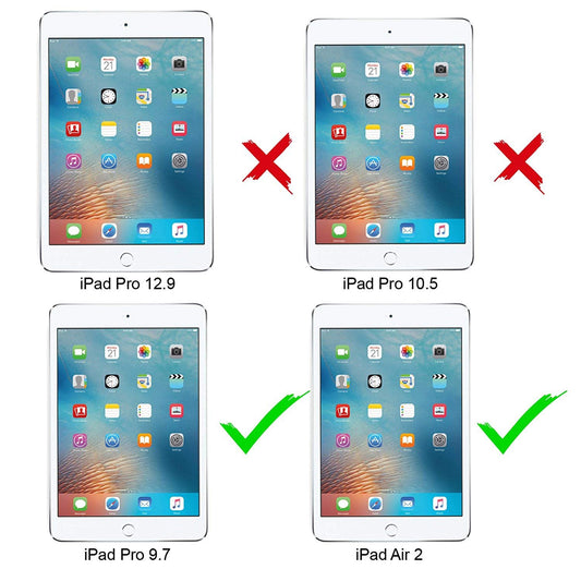 AICase waterproof case for iPad Pro 9.7/iPad Air 2, IP68, 360° full body protection with screen protector, strap, shockproof. Fits iPad Pro 9.7 inch 2016/iPad Air 2 2014.
