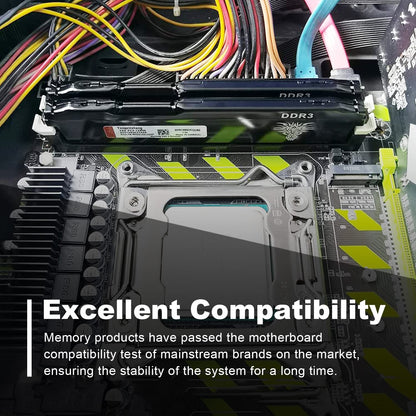 DDR3 16GB Kit (8GBx2) Desktop RAM 1600MHz PC3-12800 UDIMM Non-ECC Unbuffered 1.5V 2Rx8 Dual Rank 240 Pin CL11 PC Computer Memory Upgrade Module RAM (Black)