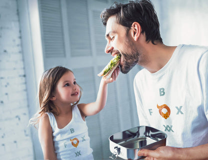 FOXBOXX stainless steel premium lunch box | XL 1400ml | 2 compartments | DualCham seal & Smart Clips | Leak-proof eco-friendly Bento Box - for kids & adults
