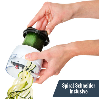 Vegetable slicer mandolin vegetable cutter - vegetable slicer cucumber slicer onion slicer potato slicer fruit slicer - grater for vegetables and cheese - julienne slicer (All-in-1 White)