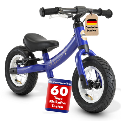 BIKESTAR Kids Balance Bike for Boys and Girls from 2-3 years | 10 Inch Sports Toddler Bike | Blue | Try Risk-Free