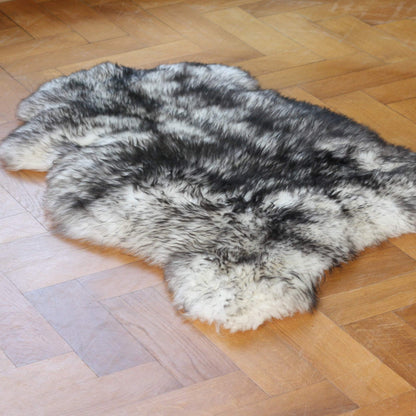 Merino sheepskin from the Black Forest, 110-120 cm, cozy and soft. Ecologically tanned by German farms, natural form decor, premium sheepskin runner, seat pad.