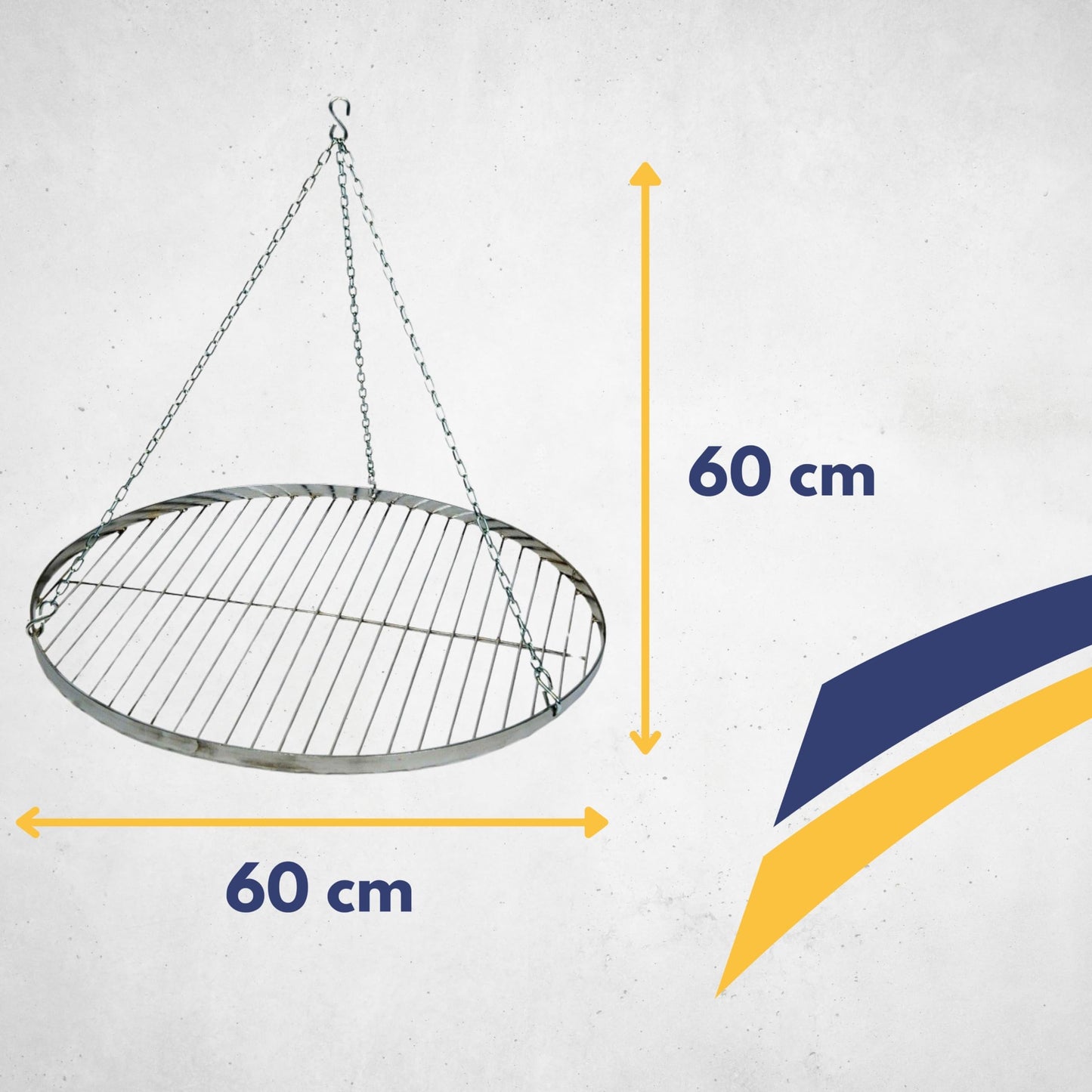 Best Sporting Swivel Grill Grate made of stainless steel with hanging chain, diameter approx. 60 cm, suitable for all tripods.