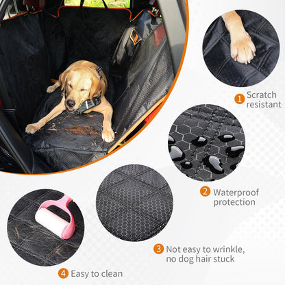 KYG dog blanket car back seat car seat cover dog rear seat waterproof & scratch-resistant car dog blanket back seat for cars and SUVs with side protection and window 135x175cm.
