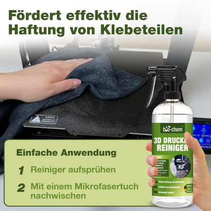 3D printer cleaner 750 ml spray for all 3D printers, PC parts, and other electrical devices I Environmentally friendly 3D print bed cleaner with high solvency I Odorless and non-hazardous