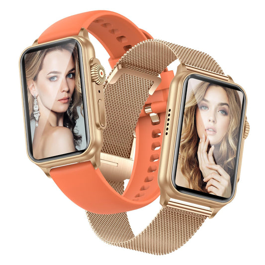 Ruopoem smartwatch for women with phone function 1.57 inch ladies fitness watch with 130 sports modes AI Voice IP68 waterproof pedometer SpO2 heart rate monitor sleep tracker wristwatch Bluetooth for Android iOS