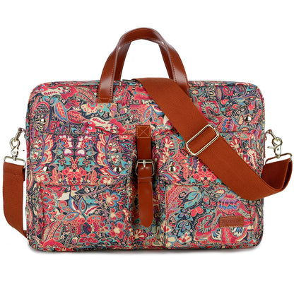 Baosha Women Laptop Bag 17 Inch Briefcase Ladies Shoulder Bags Work Bag Business Bag Multicompartment BC-07 (Multicolor Print HS)