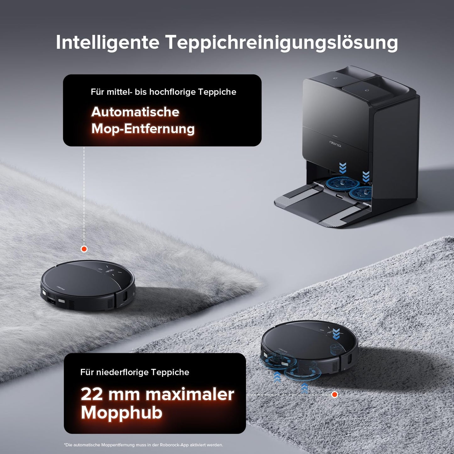 Roborock Saros 10R robotic vacuum cleaner with mopping function and customizable mop, 7.98cm Ultra-Slim Design, StarSight System 2.0, Zero-Tangle System