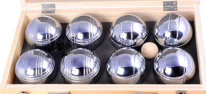 Engelhart - 010206 - Petanque Balls Set (8 boules) Luxury Petanque Game - Boules Set in wooden box, 8 pieces - Jeu de Boules - & weiblespiele 010160 - Boules Ball Magnet