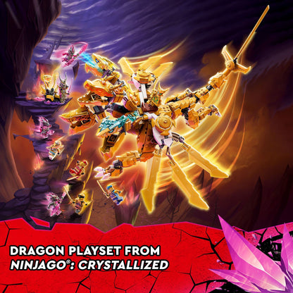 LEGO NINJAGO Lloyd's Golden Ultra Dragon 71774 Ninja Building Toy Set for boys, girls, and kids ages 9 and up (989 pieces)