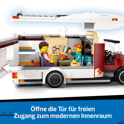LEGO City Adventure Camper - RV camper toy for boys and girls ages 6 and up - Includes 3 minifigures and camping accessories - Great gift idea for birthdays and holidays 60454