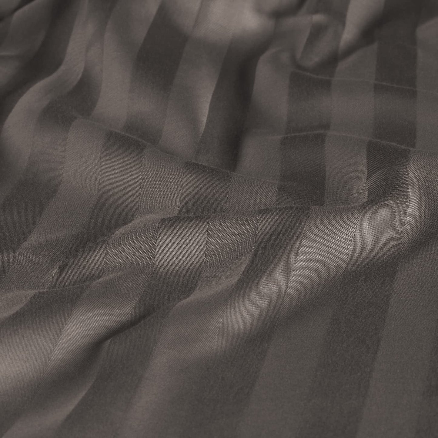 Pure Label 2-Pack Mako Satin Damask Stripe Pillowcases 40x40 cm made of 100% cotton in Taupe| Incredibly soft decorative pillows that match our bed linen sets.