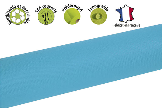 Pronappe tablecloth R785028I Disposable spunbond non-woven tablecloth Length 50m Width 1.20m (per roll) Color turquoise blue Tear-resistant, water-repellent, and wipeable fabric