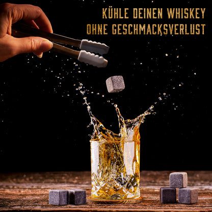 WHISISKEY Whiskey Glasses Set - Whiskey Gift Set Glass - Whiskey Glasses - Men's Gifts - Men's Gifts - Birthday Gift Man - Gift Box, 2 Rum Glasses x 310ML, 8 Whiskey Stones