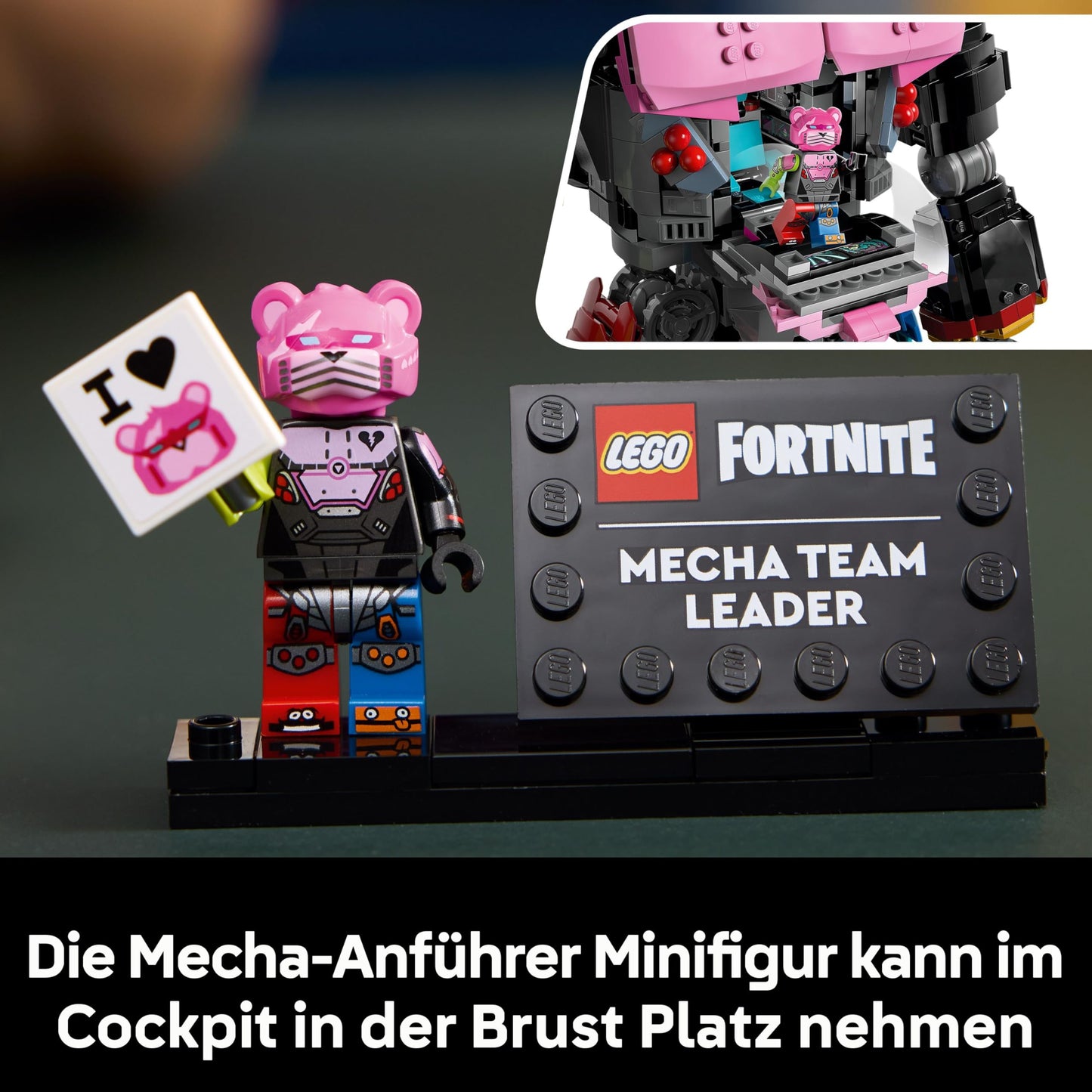 LEGO Fortnite Mecha Team Leader Figure - Display Model Kit includes a Sword & a Minifigure - Collectible Gift for Adult Video Gaming Fans - 77078