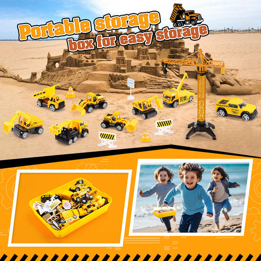 Adeokay child toys for ages 2-5, construction vehicles digger toy for boys - Christmas gift for kids.