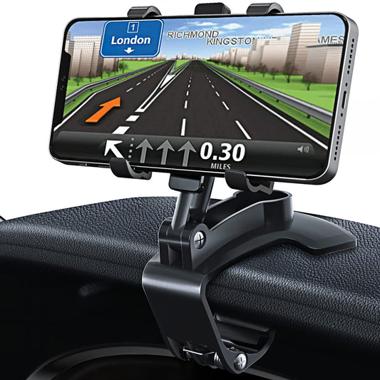 GESMATEK Car Phone Mount, 360-degree adjustable car phone holder for 4 to 7 inch smartphones, black.