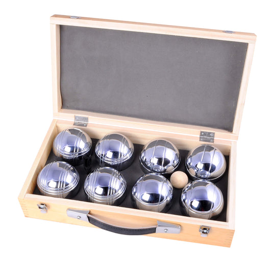 Engelhart - 010206 - Petanque Balls Set (8 boules) Luxury Petanque Game - Boules Set in wooden box, 8 pieces - Jeu de Boules - & weiblespiele 010160 - Boules Ball Magnet
