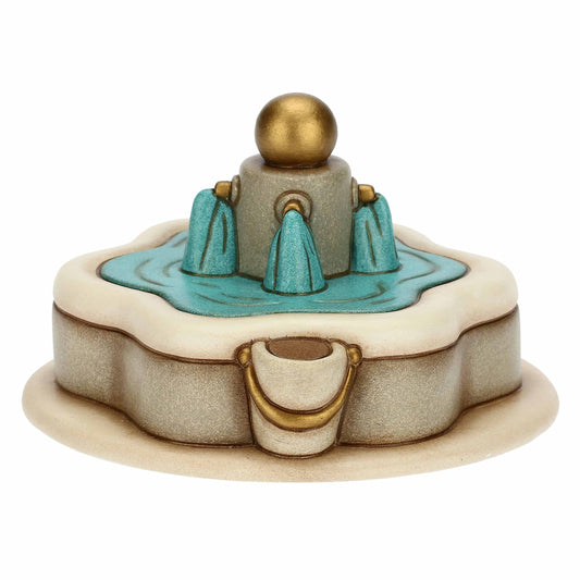 THUN - Nativity 2022 - Nativity Figure Fountain made of hand-decorated ceramic - Classic Nativity Line - 12 x 12 x 7 cm H