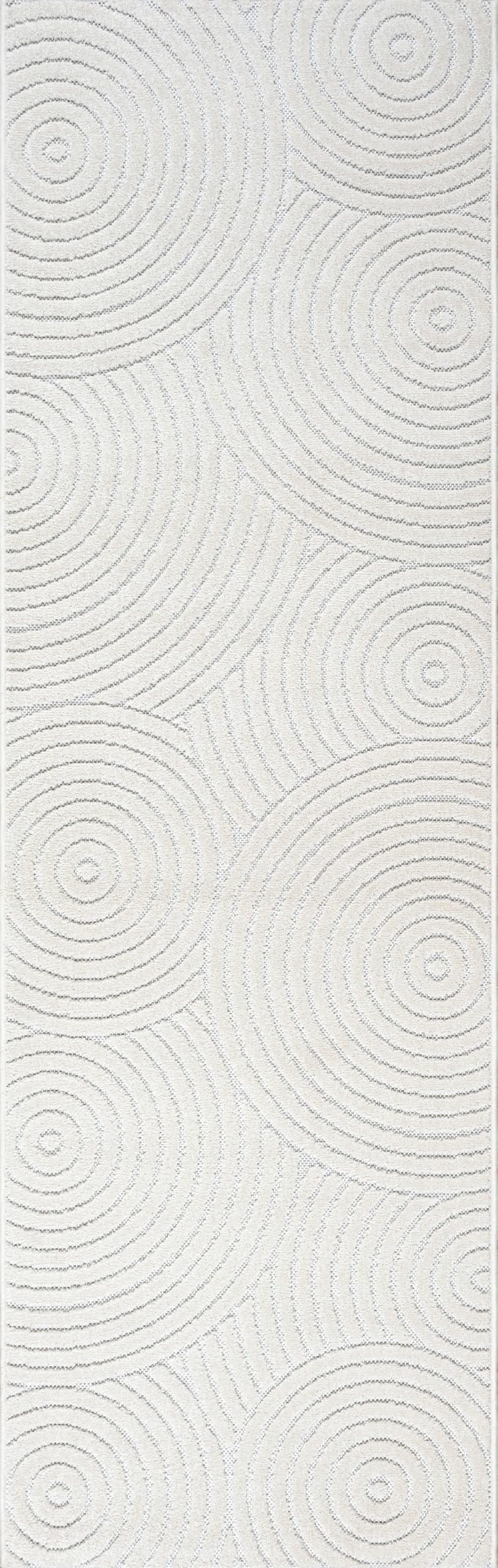 the carpet Santo Plus - High-quality outdoor rug, suitable for living room, bedroom, and terrace, weatherproof, durable, and easy to care for, cream, 80 x 250 cm