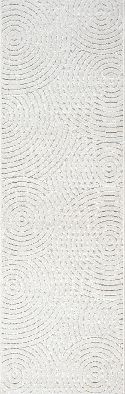 the carpet Santo Plus - High-quality outdoor rug, suitable for living room, bedroom, and terrace, weatherproof, durable, and easy to care for, cream, 80 x 250 cm