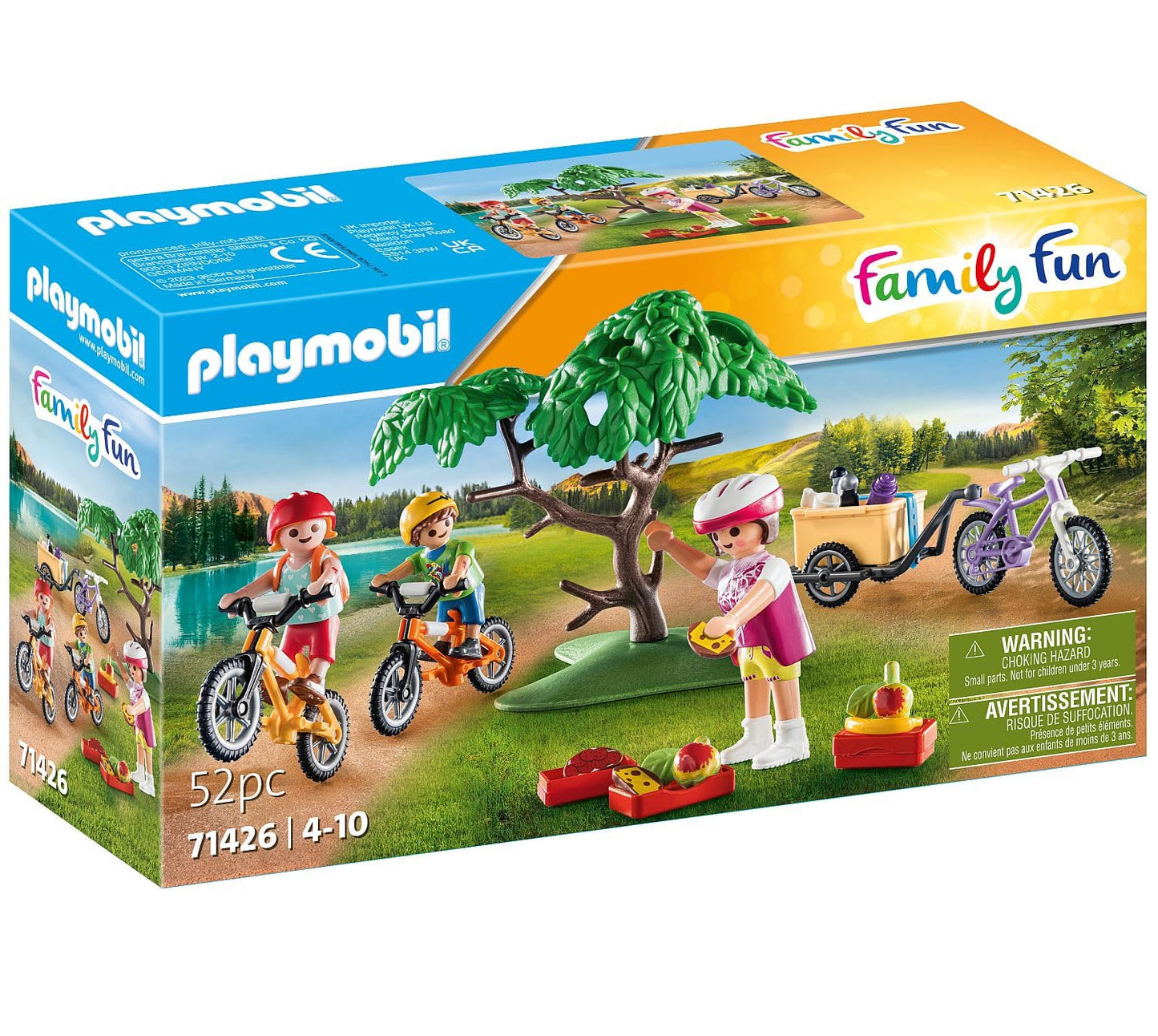 PLAYMOBIL Family Fun 71425 Camping, exciting nature adventure at the campsite & Family Fun 71426 Mountainbike Tour, fun bike excursion.
