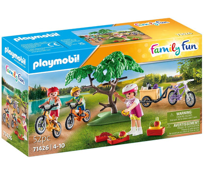 PLAYMOBIL Family Fun 71425 Camping, exciting nature adventure at the campsite & Family Fun 71426 Mountainbike Tour, fun bike excursion.