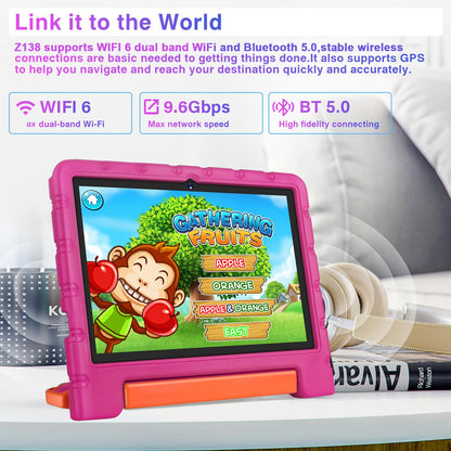 ZIOVO 2025 Latest 10-inch Android Tablet, 20GB RAM+128GB ROM (TF 1TB), 5G WiFi 6, Octa-Core, Widevine L1, 6000mAh, BT 5.0, GMS Certified Tablet with Eva Case - Pink